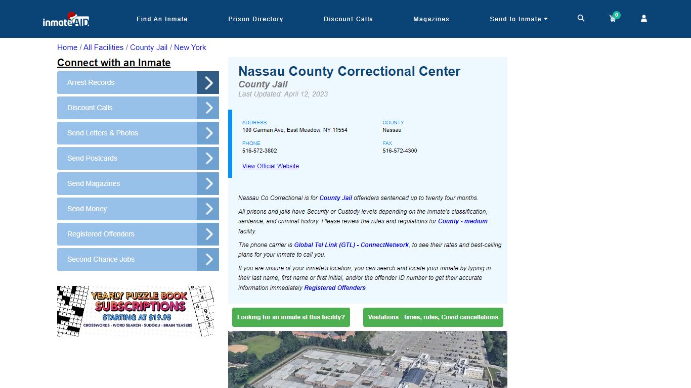 Nassau County Correctional Center - Inmate Locator - East Meadow, NY