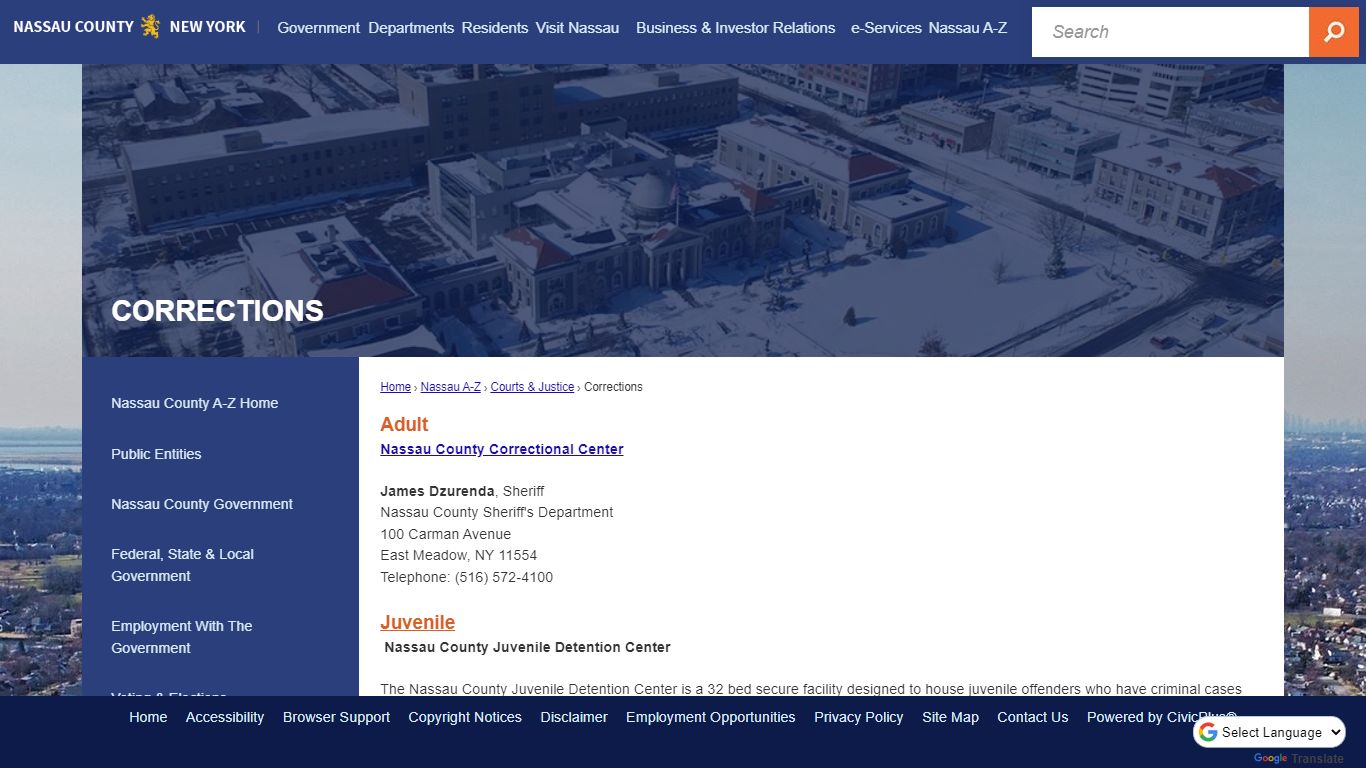 Corrections | Nassau County, NY - Official Website